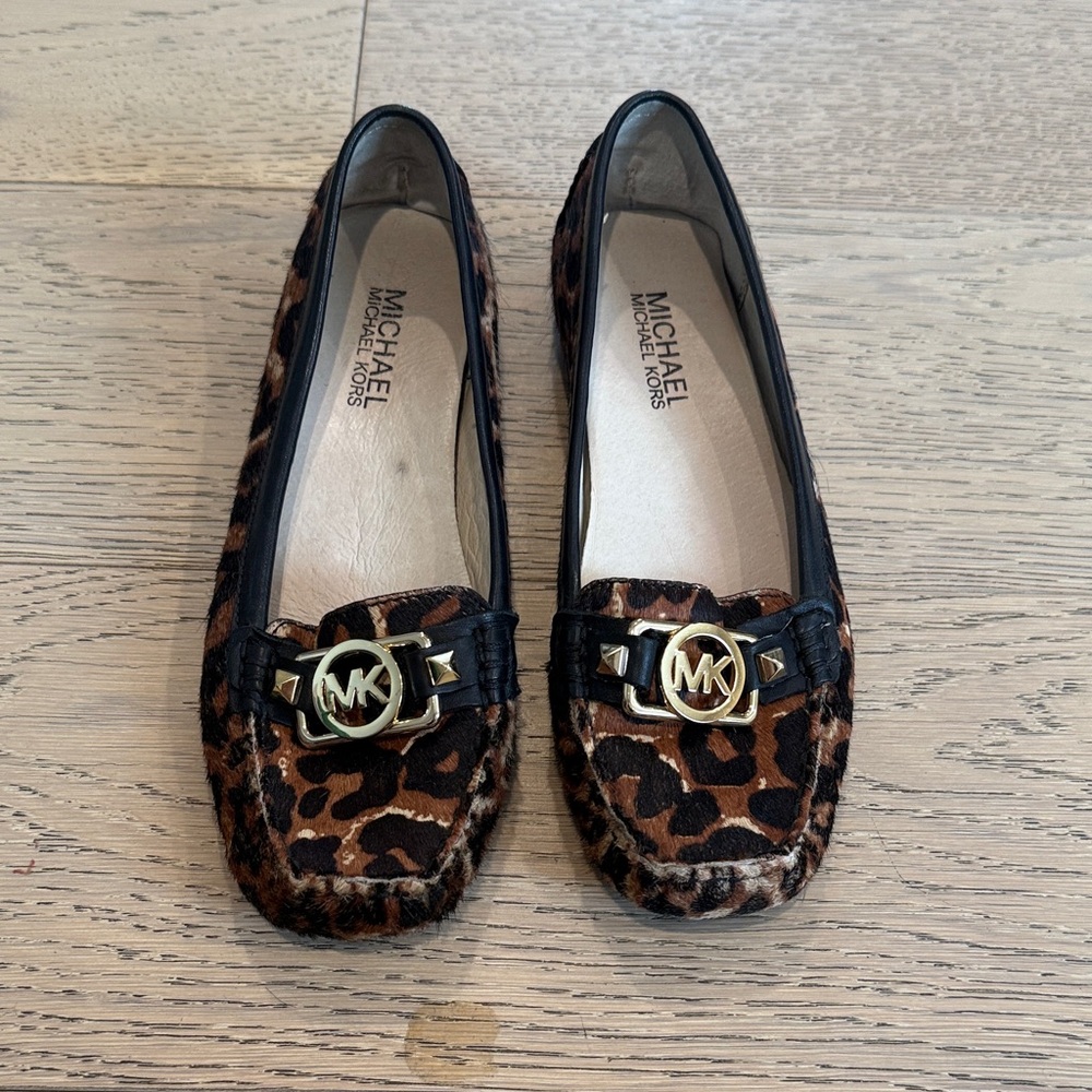 Michael Kors Leopard Print Flats - Brown and Black